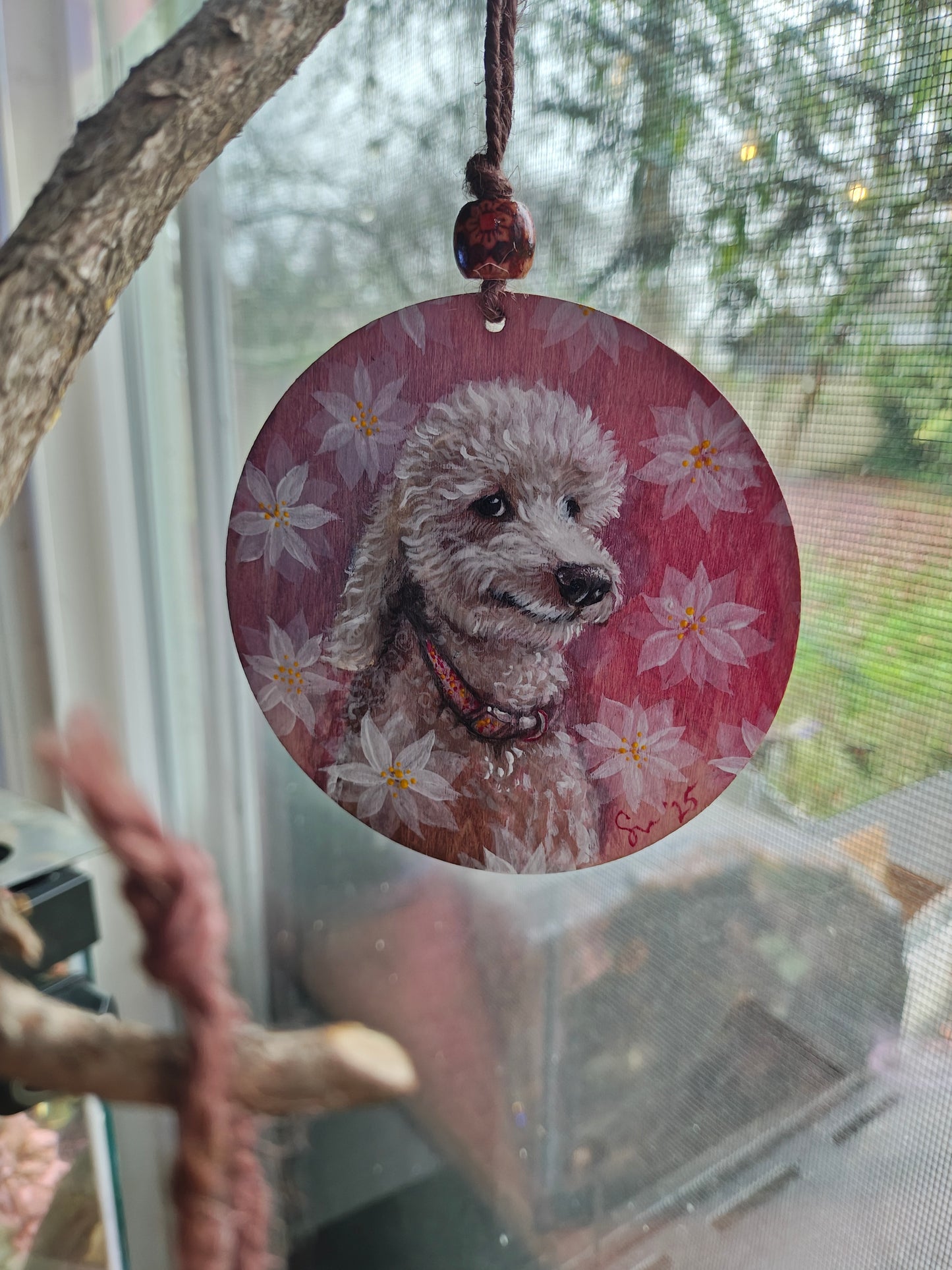 Custom hand painted pet ornament