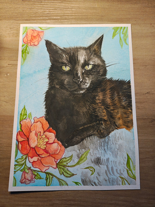 Small Custom Watercolor Pet Portrait