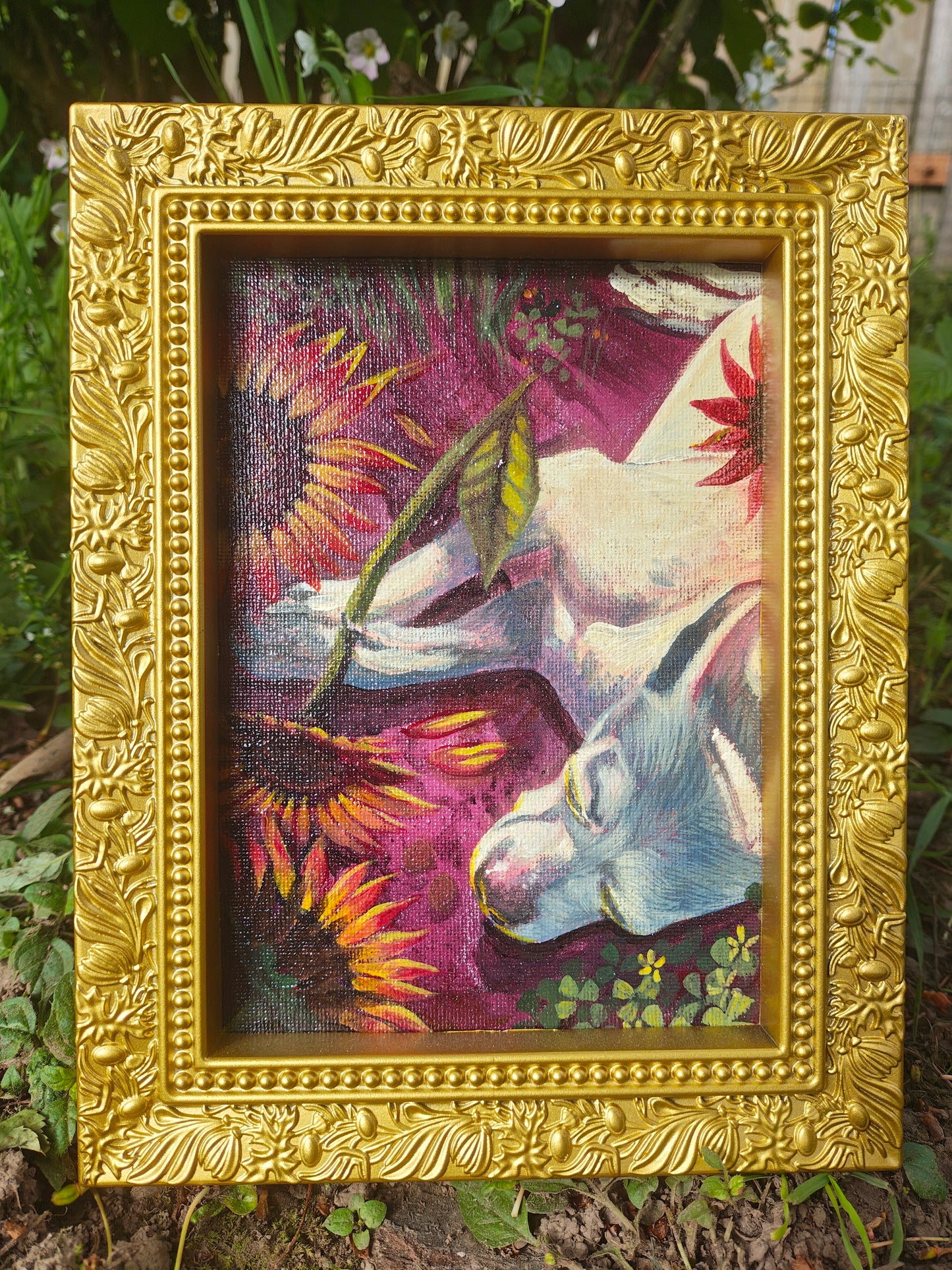 Small Custom Acrylic Pet Portrait on Canvas