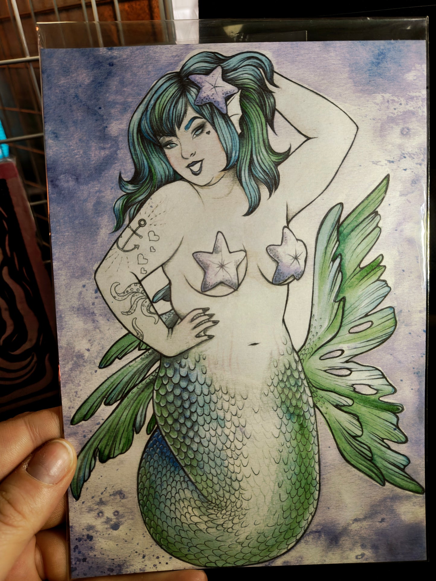 Chubby Mermaid Print