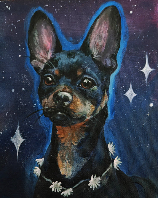Small Custom Acrylic Pet Portrait on Canvas