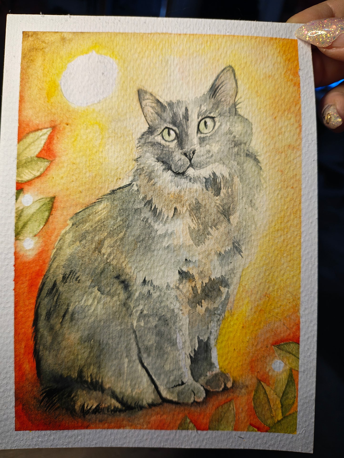 Small Custom Watercolor Pet Portrait